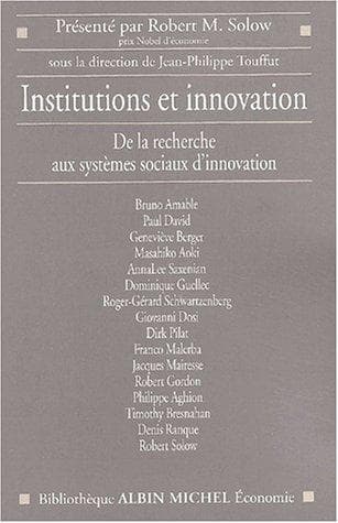 Tapa de Institutions et innovation