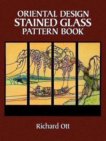 Tapa de Oriental design stained glass pattern book