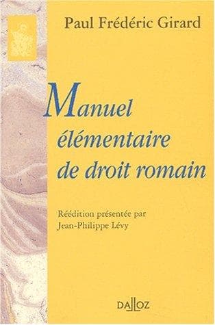 Tapa de Manuel elementaire de droit romain