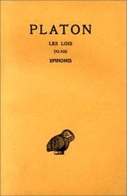 Tapa de Les Lois. Livres XI-XII / Epinomis