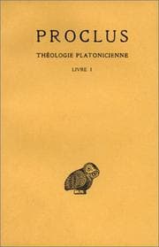 Tapa de Theologie Platonicienne : Tome I