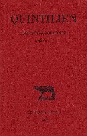 Tapa de Institution Oratoire
