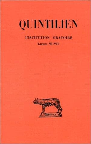 Tapa de Institution Oratoire