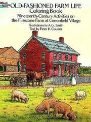 Tapa de Old-fashioned farm life coloring book