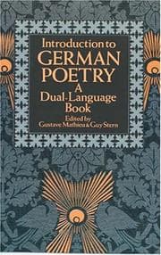 Tapa de Introductionto German poetry
