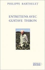 Tapa de Entretiens avec Gustave Thibon