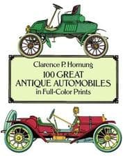 Tapa de 100 great antique automobiles in full-color prints