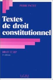 Tapa de Textes de droit constitutionnel