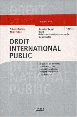 Tapa de Droit international public, 7e édition