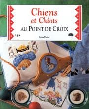 Tapa de Chiens et chiots au point de croix