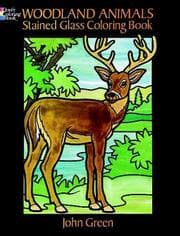 Tapa de Woodland Animals Stained Glass Coloring Book