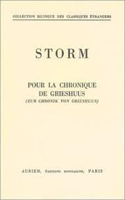 Tapa de Pour la chronique de Grieshuus