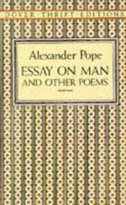 Tapa de Essay on man and other poems