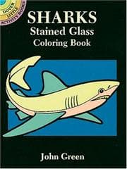 Tapa de Sharks Stained Glass Coloring Book