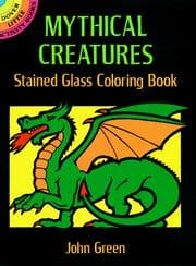 Tapa de Mythical Creatures Stained Glass Coloring Book