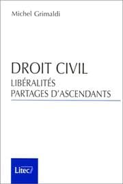 Tapa de Droit civil, libéralités, partages d'ascendants