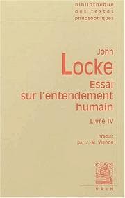 Tapa de Essai sur l'entendement humain (livre IV)