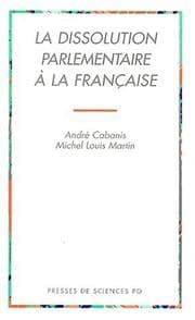 Tapa de La dissolution parlementaire a la française