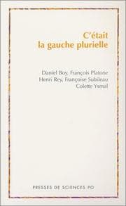 Tapa de C'était la gauche plurielle