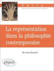 Tapa de La Représentation dans la philosophie contemporaine