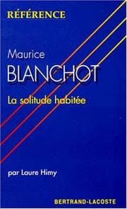 Tapa de Maurice Blanchot