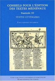 Tapa de Conseils pour l'édition des textes medievaux t.3