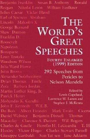 Tapa de The world's great speeches