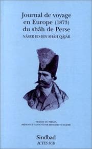 Tapa de Journal de voyage en Europe du Shah de Perse, 1873