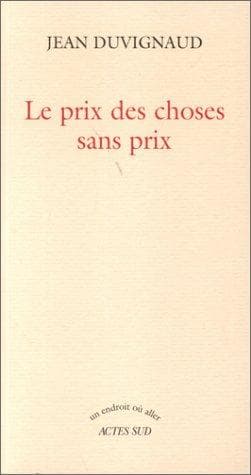 Tapa de Le prix des choses sans prix