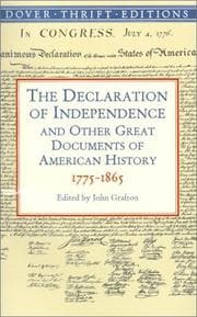 Tapa de The Declaration of Independence and other great documents of American history, 1775-1864
