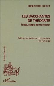 Tapa de Les bacchantes de theocrite. texte, coprs et morceaux