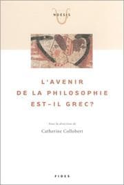Tapa de L'Avenir de la philosophie est-il grec ?