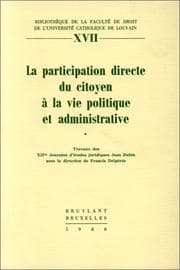 Tapa de La participation directe du citoyen à la vie politique et administrative