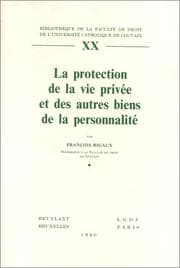 Tapa de La Protection de la vie privée et des autres biens de la personnalité