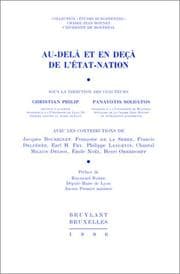 Tapa de Au-delà et en deçà de l'État-nation
