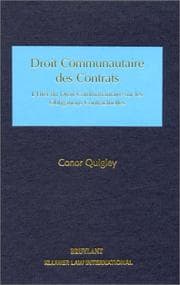 Tapa de Droit communautaire des contrats