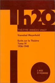 Tapa de Écrits sur le théâtre [par] Vsevolod Meyerhold