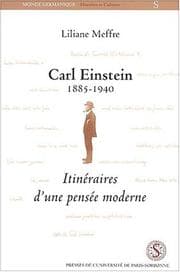 Tapa de Carl einstein (1885-1940). itinéraires d'une pensee moderne