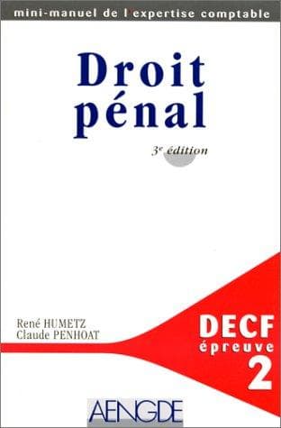 Tapa de Droit pénal