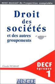 Tapa de Droit des sociétés et des autres groupements