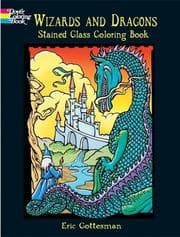 Tapa de Wizards and Dragons Stained Glass Coloring Book (Eric)