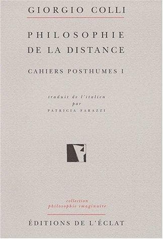 Tapa de Philosophie de la distance