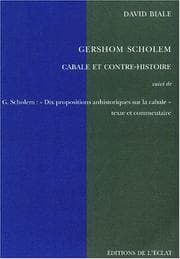 Tapa de Gershom scholem - cabale et contre-histoire