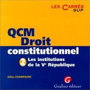Tapa de QCM, les institutions de la Ve République