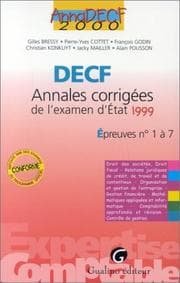 Tapa de AnnaDECF 2000: DECF : annales corrigées de l'examen d'état 1999 : épreuves n1 à 7