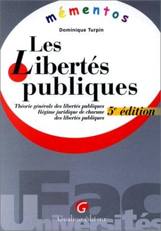 Tapa de Les Libertés publiques
