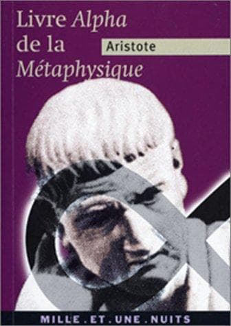 Tapa de La Métaphysique (livre Alpha)