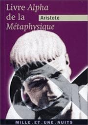Tapa de La Métaphysique (livre Alpha)