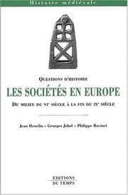 Tapa de Les societes en europe VI-ixe siecle