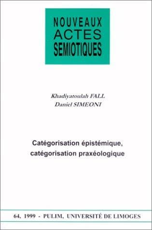 Tapa de Catégorisation épistémique, catégorisation praxéologique